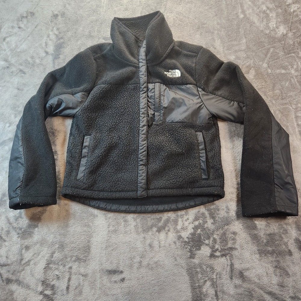 The North Face Jacket Girls Large Black Mashup Fleece Gorpcore
